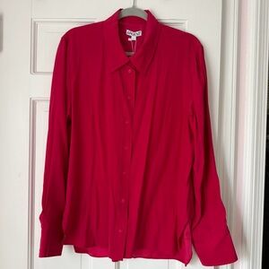 Argent Silk Pink Button-Down Blouse NWT Size Large